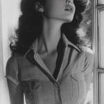 Black and white portrait of a vintage woman.