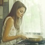 Woman cooking in a kitchen