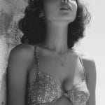 Woman outdoors in vintage-style photograph.