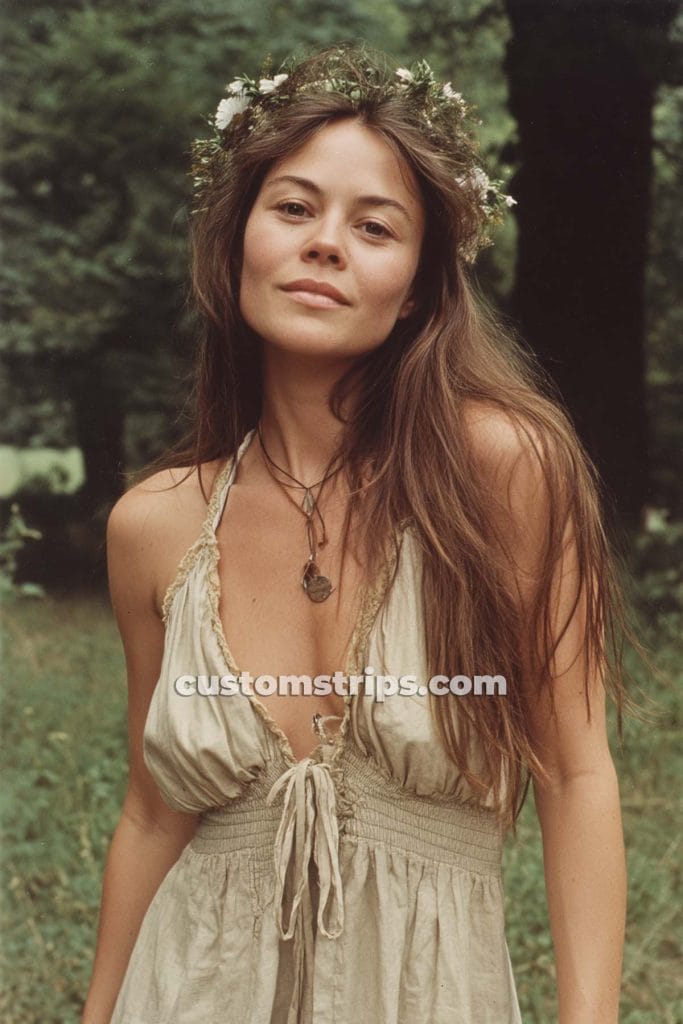 hippie brides in boho outfit