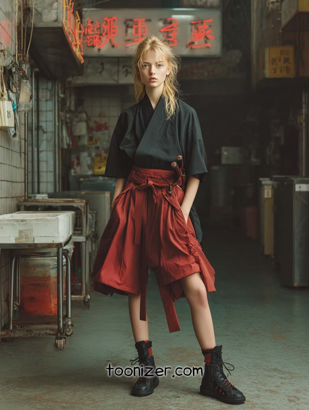 cyberpunk samurai fashion