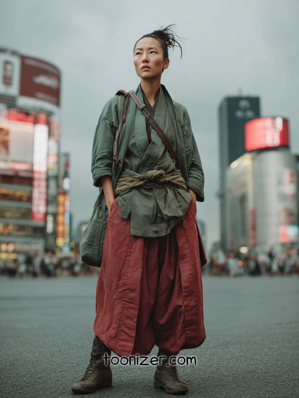 cyberpunk samurai fashion