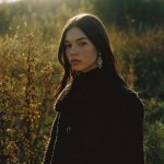 Woman in nature during golden hour
