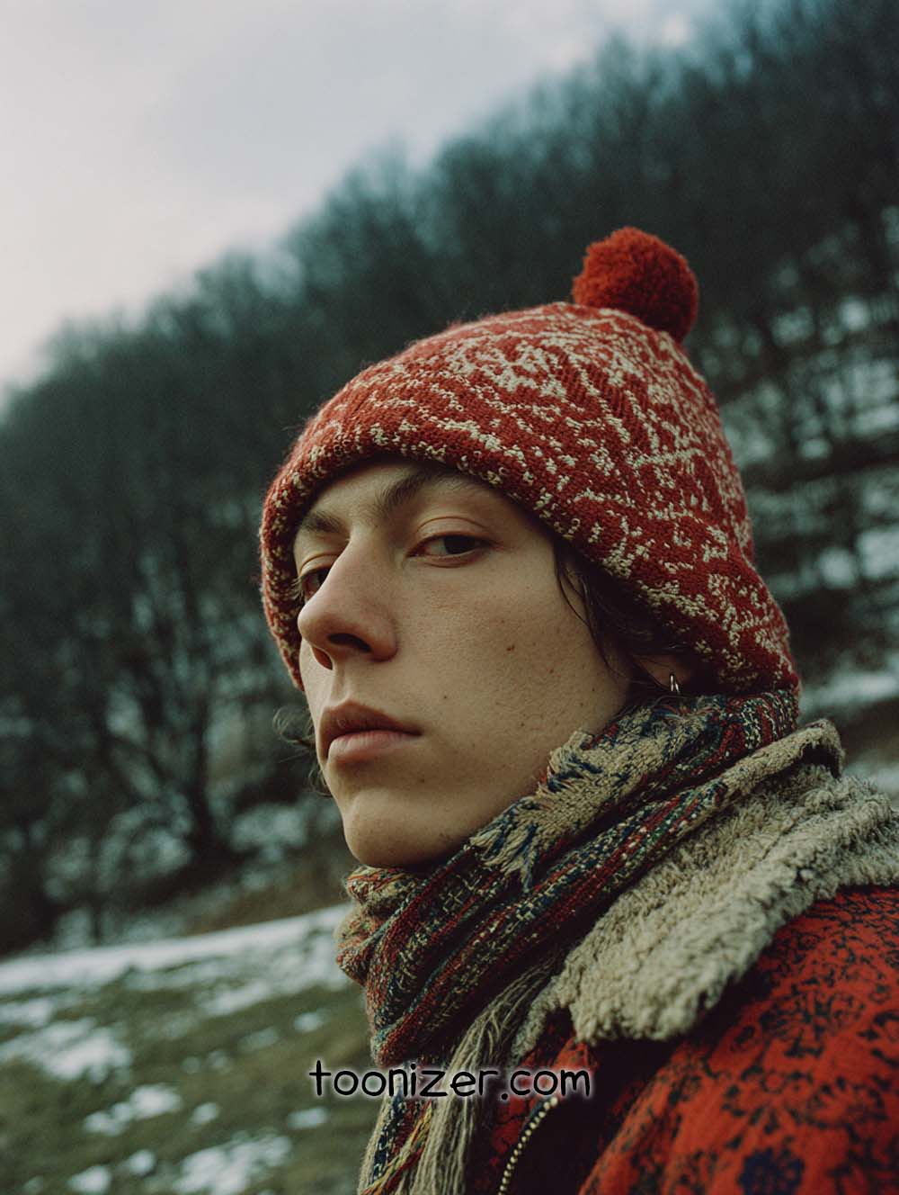 Person in winter clothing standing outdoors