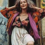 Woman in colorful outfit smiling confidently