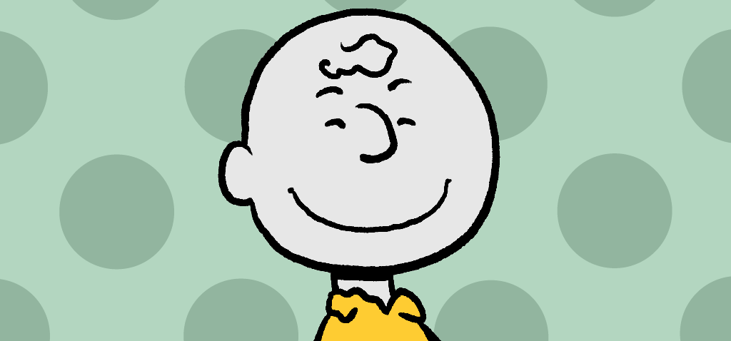 Cartoon character with zigzag shirt