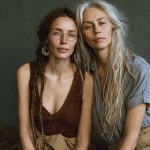 Two women in natural setting