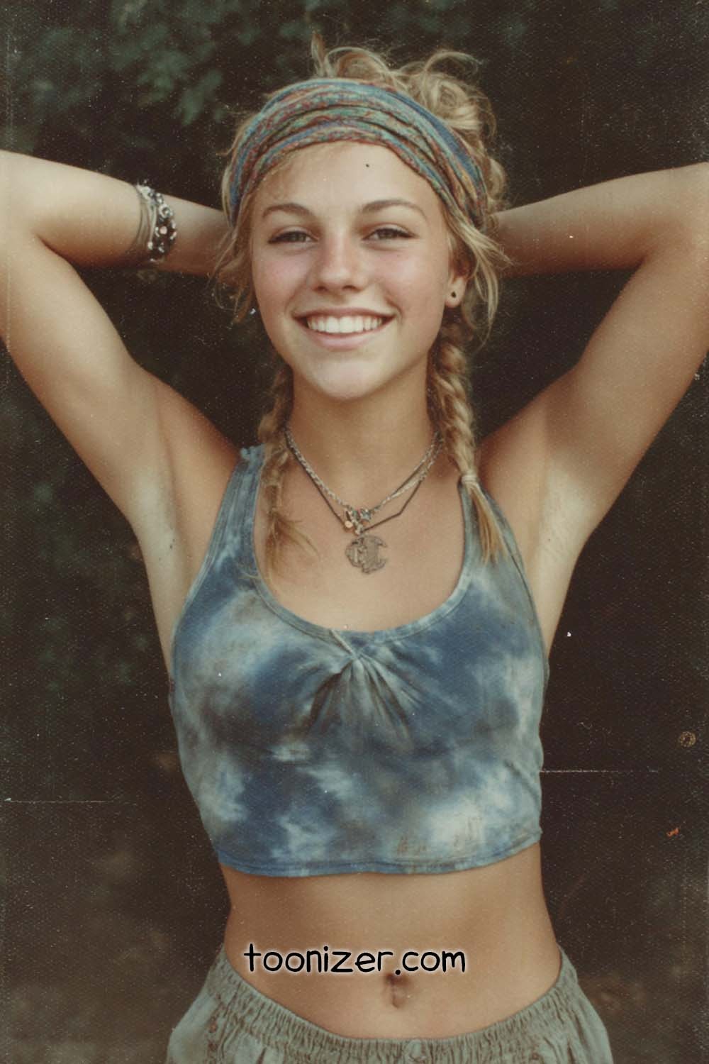 Young woman smiling with braided hair