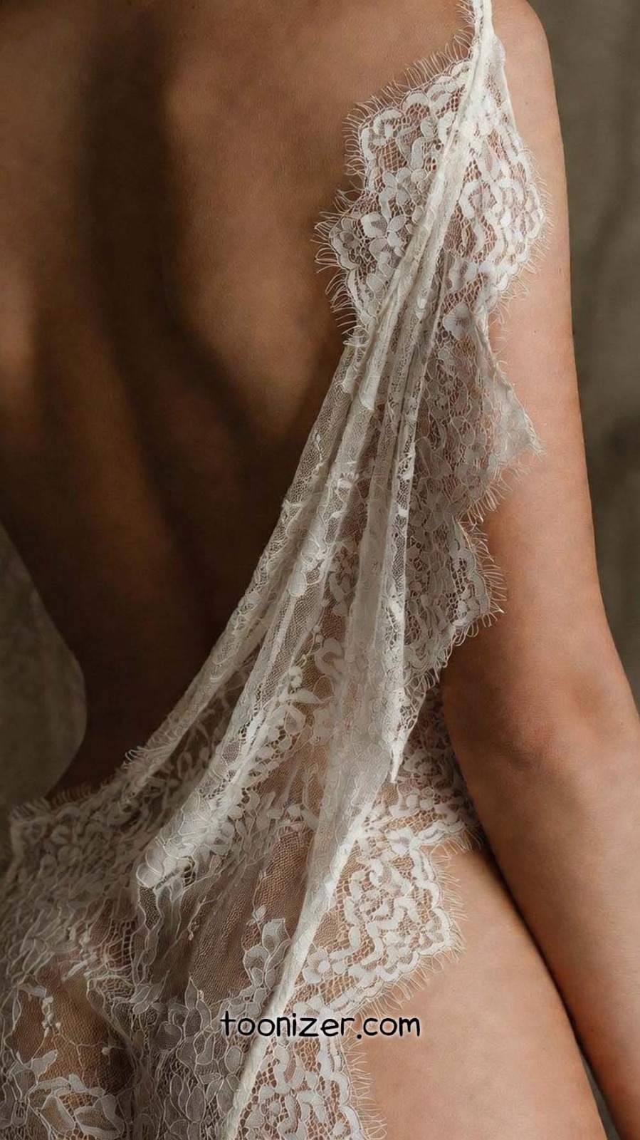 Close-up of intricate lace fabric