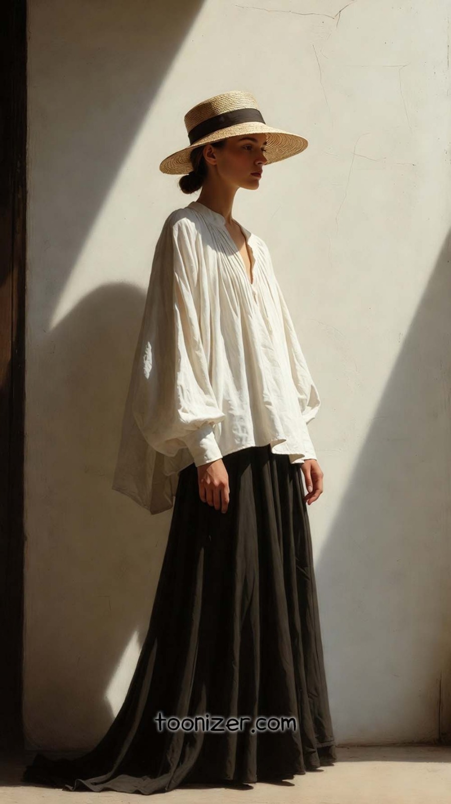 Woman in hat with soft lighting