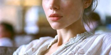 Portrait of woman with soft lighting indoors