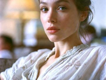 Portrait of woman with soft lighting indoors