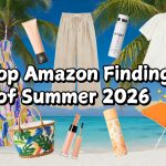 Summer Amazon fashion and beach essentials collage